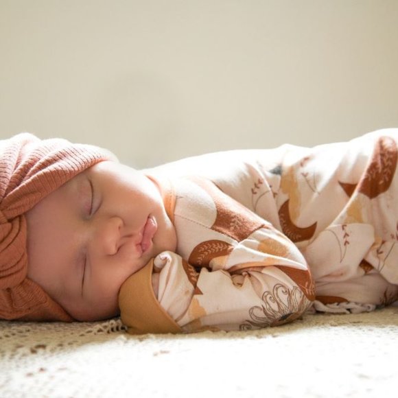 Infant Girls Boho Bamboo Sleepers/Rompers | 2 Way Zipper | Convertable Hands - Picture 2 of 4